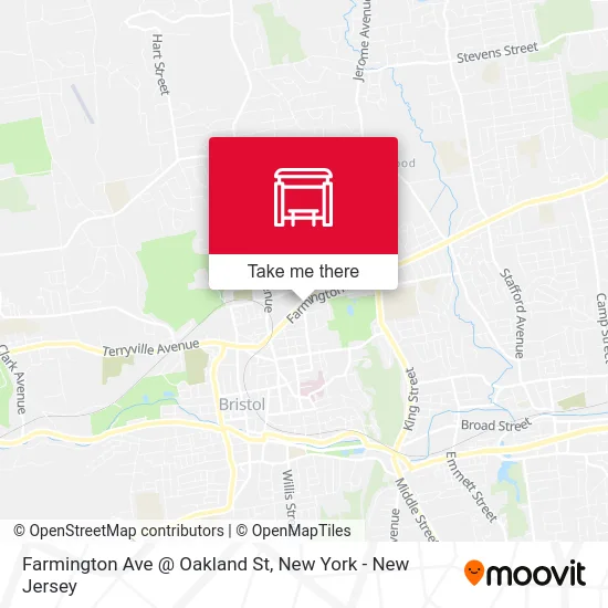 Farmington Ave @ Oakland St map