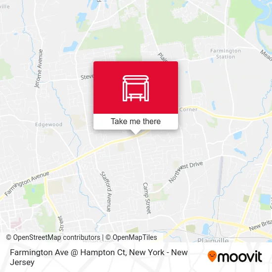 Farmington Ave @ Hampton Ct map