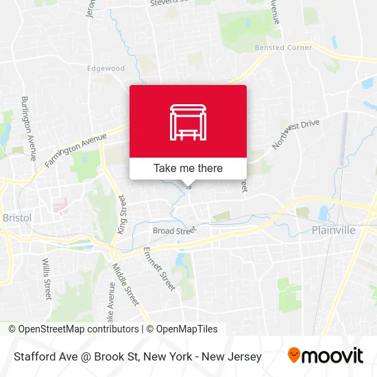 Stafford Ave @ Brook St map