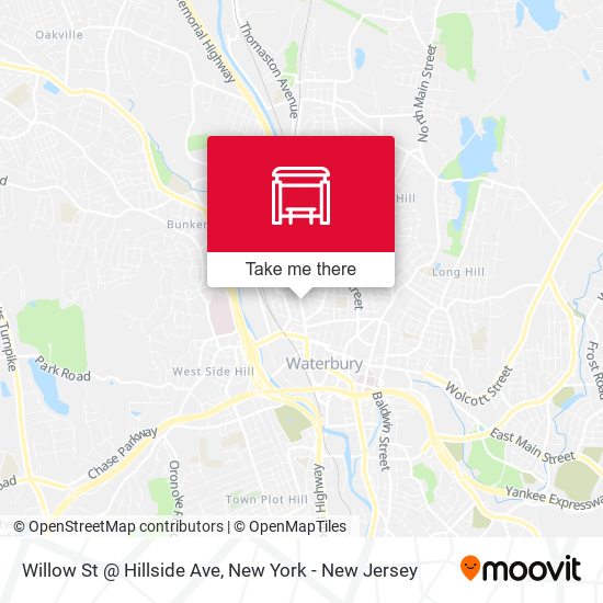 Mapa de Willow St @ Hillside Ave