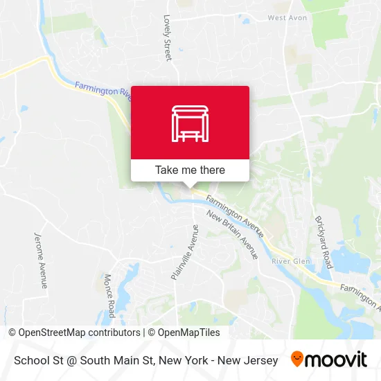 School St @ South Main St map