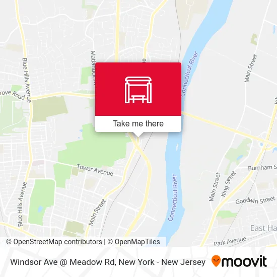 Windsor Ave @ Meadow Rd map