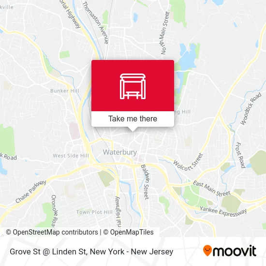 Grove St @ Linden St map