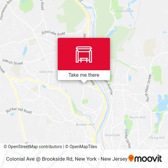 Colonial Ave @ Brookside Rd map