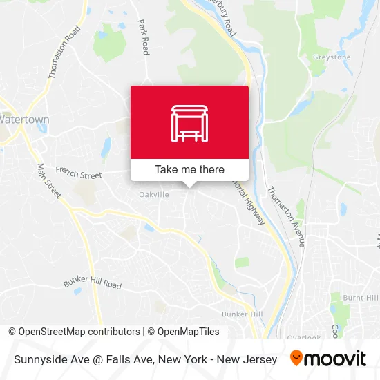 Sunnyside Ave @ Falls Ave map