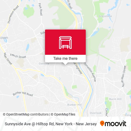 Mapa de Sunnyside Ave @ Hilltop Rd