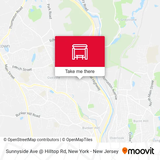 Sunnyside Ave @ Hilltop Rd map