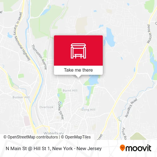 N Main St @ Hill St 1 map