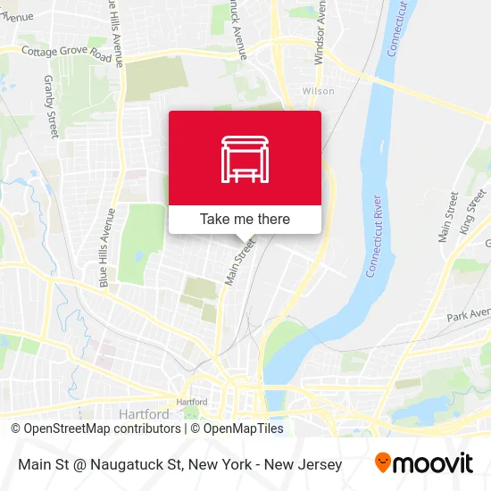 Main St @ Naugatuck St map