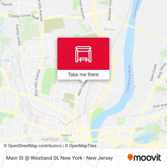 Main St @ Westland St map