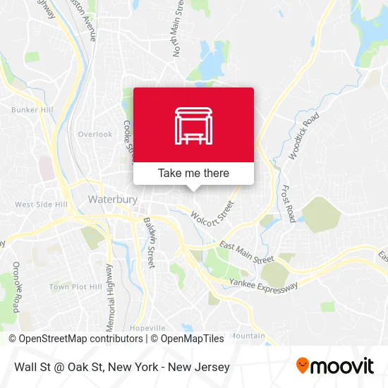 Wall St @ Oak St map