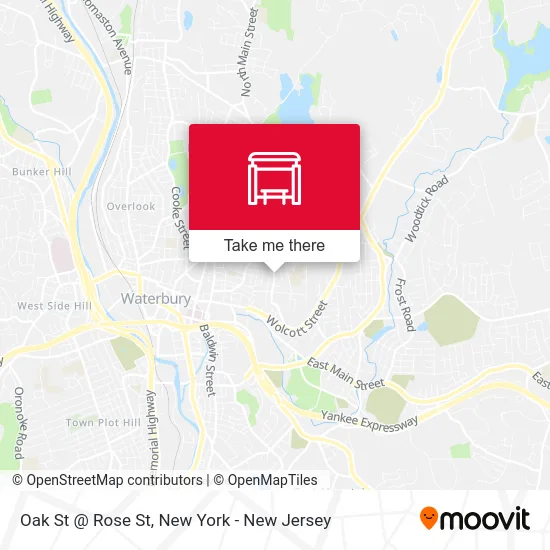 Oak St @ Rose St map