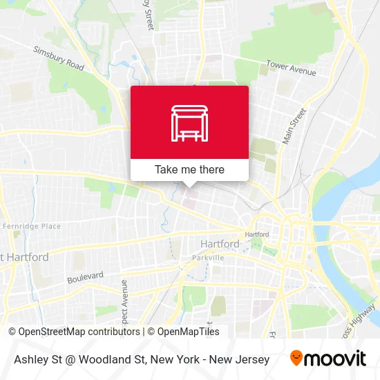 Ashley St @ Woodland St map