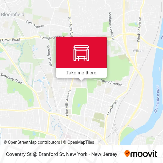 Coventry St @ Branford St map