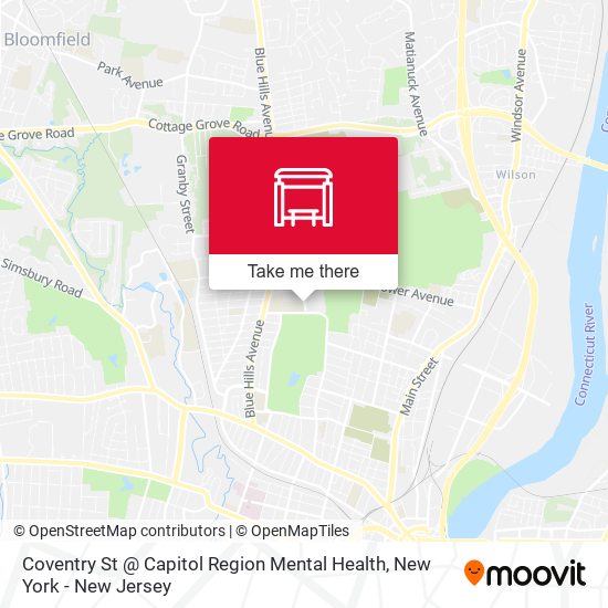 Coventry St @ Capitol Region Mental Health map