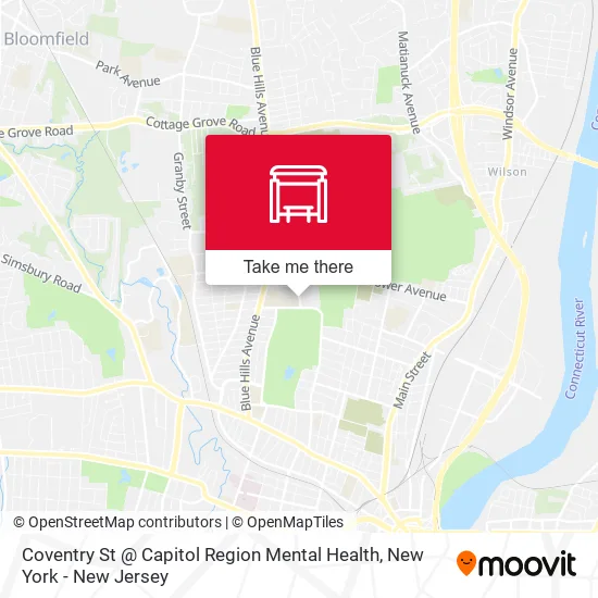 Coventry St @ Capitol Region Mental Health map