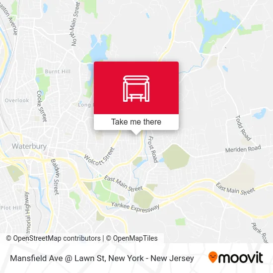 Mansfield Ave @ Lawn St map