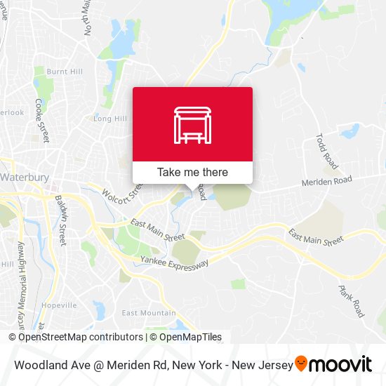 Woodland Ave @ Meriden Rd map