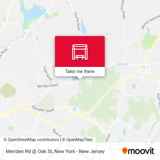 Meriden Rd @ Oak St map