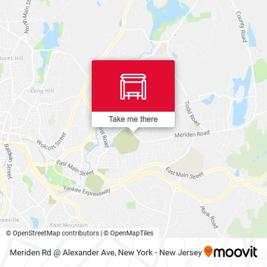 Meriden Rd @ Alexander Ave map