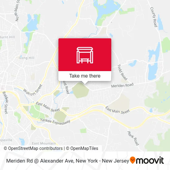 Meriden Rd @ Alexander Ave map