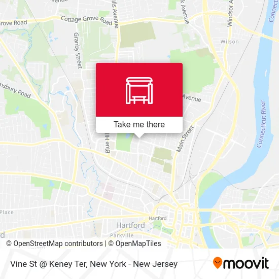 Vine St @ Keney Ter map