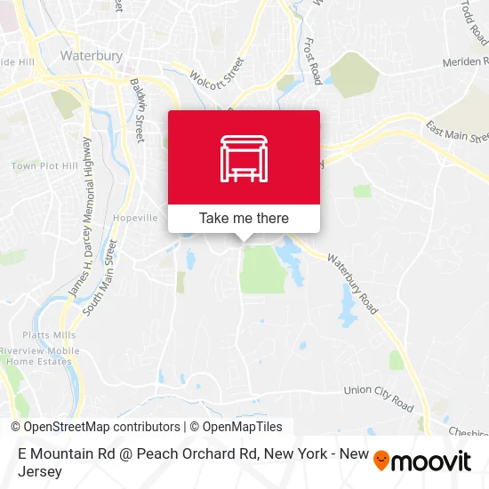 E Mountain Rd @ Peach Orchard Rd map