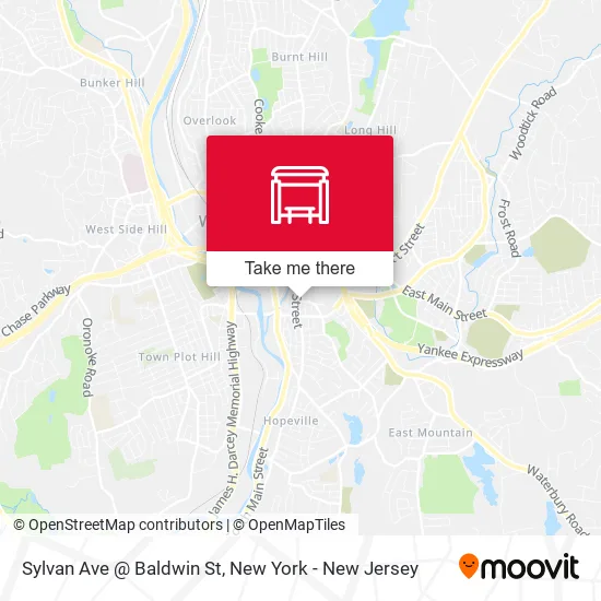 Mapa de Sylvan Ave @ Baldwin St