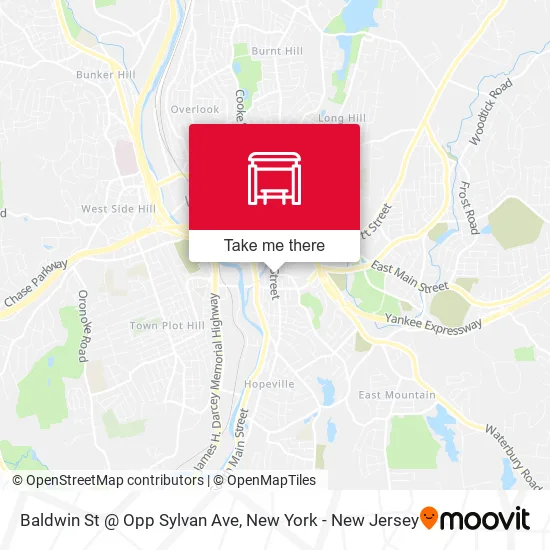 Mapa de Baldwin St @ Opp Sylvan Ave