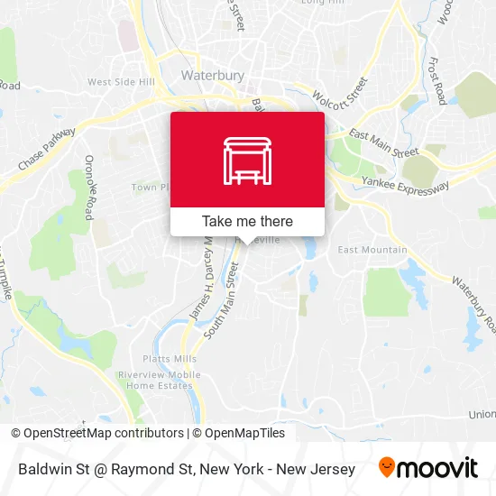 Mapa de Baldwin St @ Raymond St