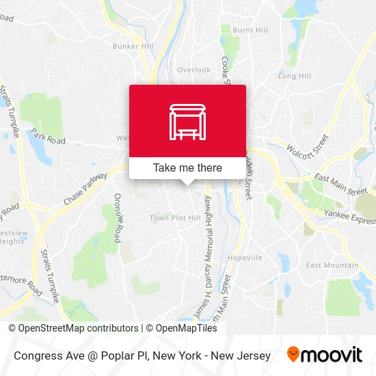 Congress Ave @ Poplar Pl map