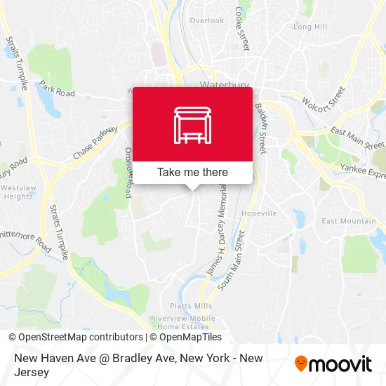 Mapa de New Haven Ave @ Bradley Ave
