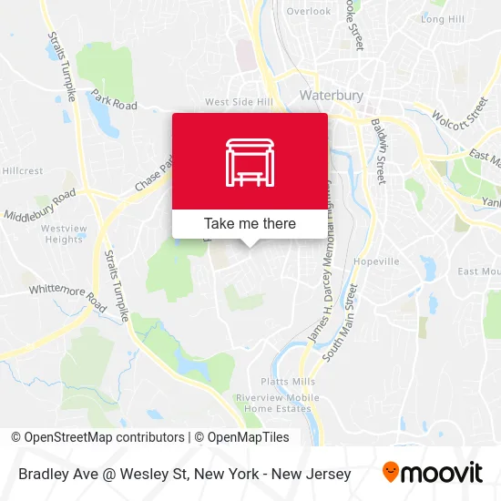 Bradley Ave @ Wesley St map