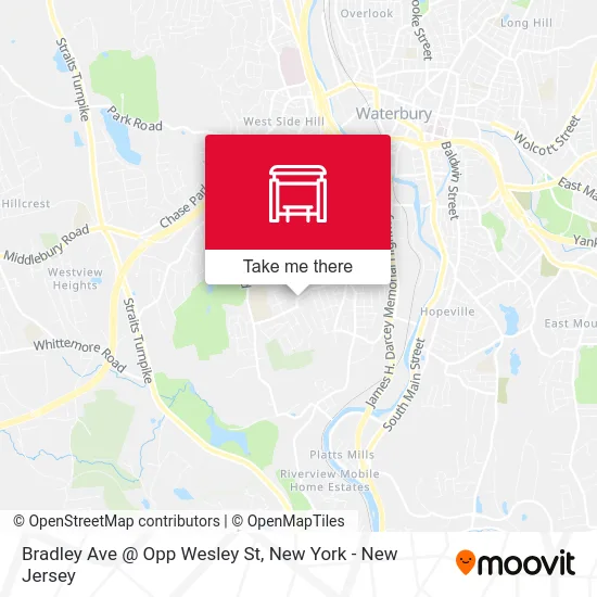 Bradley Ave @ Opp Wesley St map