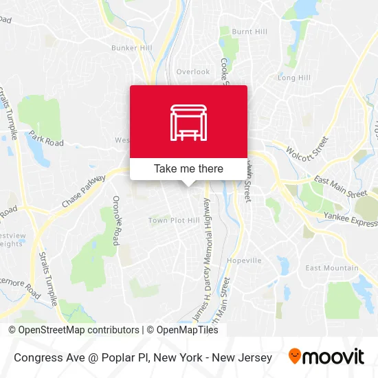 Congress Ave @ Poplar Pl map