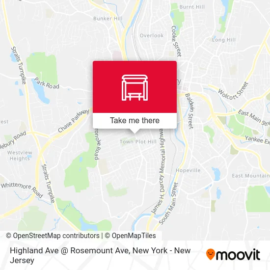 Highland Ave @ Rosemount Ave map