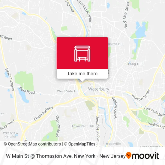 W Main St @ Thomaston Ave map