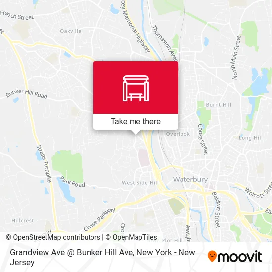 Grandview Ave @ Bunker Hill Ave map