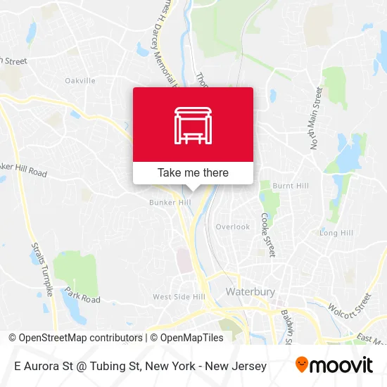 E Aurora St @ Tubing St map