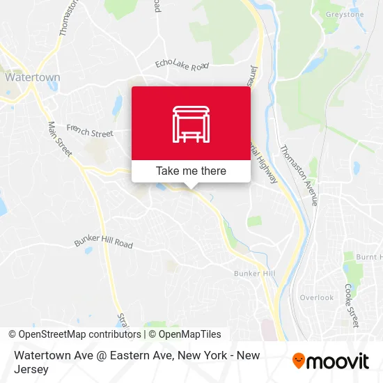Watertown Ave @ Eastern Ave map