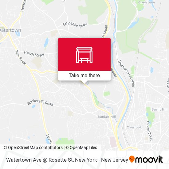 Watertown Ave @ Rosette St map