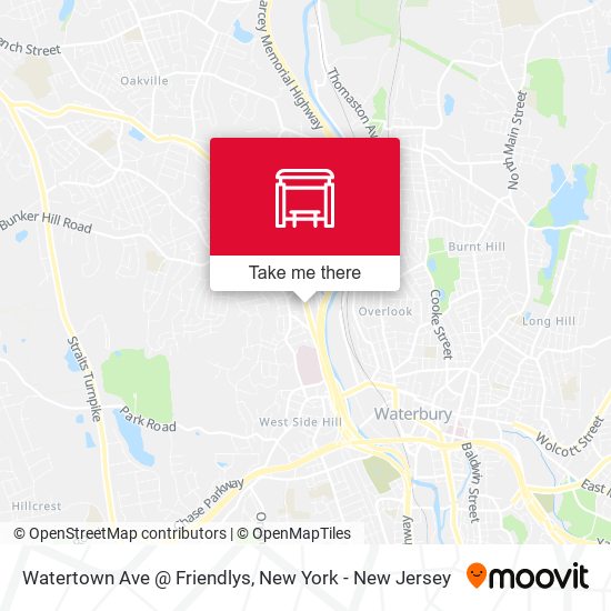 Watertown Ave @ Friendlys map