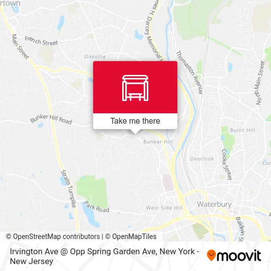 Irvington Ave @ Opp Spring Garden Ave map