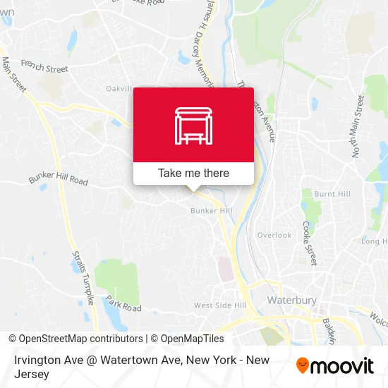 Irvington Ave @ Watertown Ave map