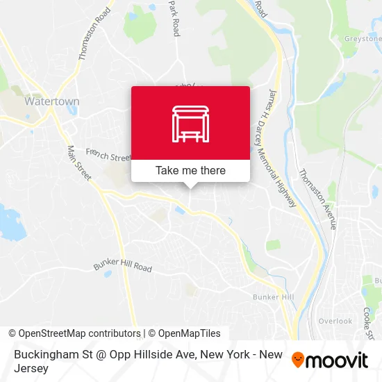 Buckingham St @ Opp Hillside Ave map