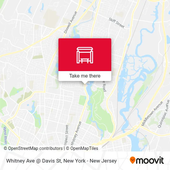 Whitney Ave @ Davis St map