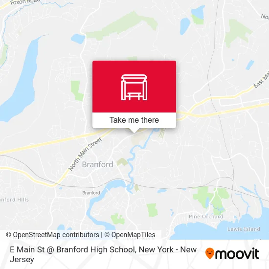 E Main St @ Branford High School map