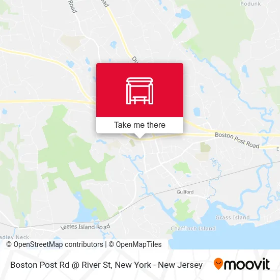 Boston Post Rd @ River St map