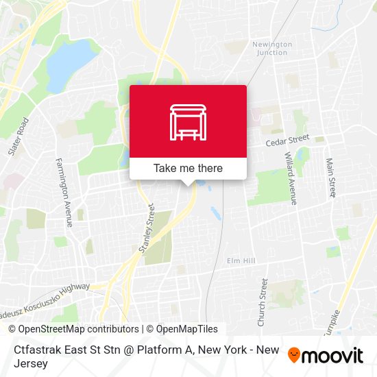 Ctfastrak East St Stn @ Platform A map