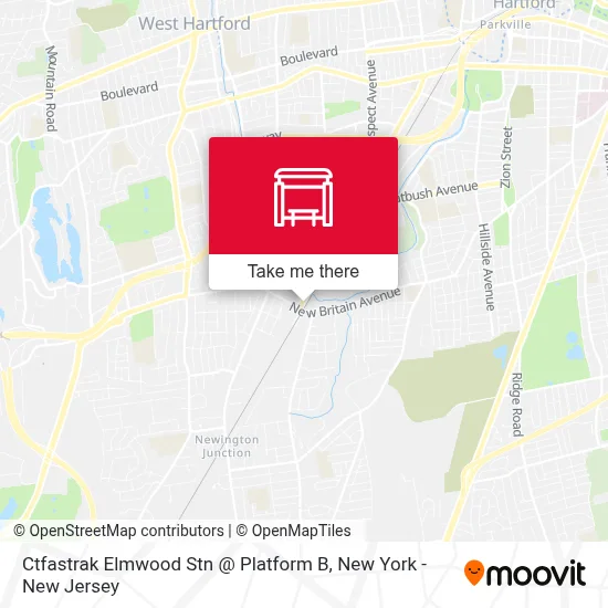 Ctfastrak Elmwood Stn @ Platform B map